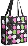 World Traveler Multicolor Polka Dots Travel Tote Bag 12-inch
