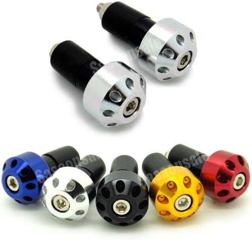 MIT Motors - SILVER - CNC Anodized Bar Ends - Suzuki GSXR 600 750 1100 1300 KATANA SV650 SV1000 TL1000R BANDIT 600 1200 GSX 650F HAYABUSA