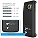 Stalion Galaxy S6 Battery Case Stamina Rechargeable Extended Charging Case (Jet Black) 3500mAh Protective Charger Cover with LED Charge Indicator Light