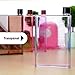 Dandyd A5 Memo Paper Bottle Flat Portable Notebook Water Bottle BPA Free for School Activity Outdoor Sports (Transparent)