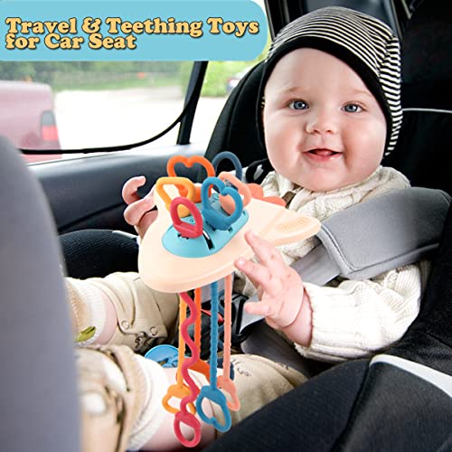 ZNikoyidy Baby Sensory Toys Travel Pull String Toy Montessori Pull