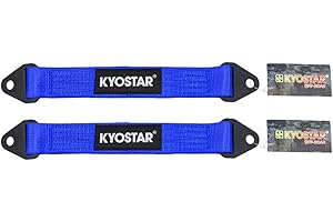 KYOSTAR 17 Inch Limit Strap, Premium Quad Wrap Limit Strap Car Hauler Axle Straps Rated for 10,000 Lb (Blue, 2 Pack)