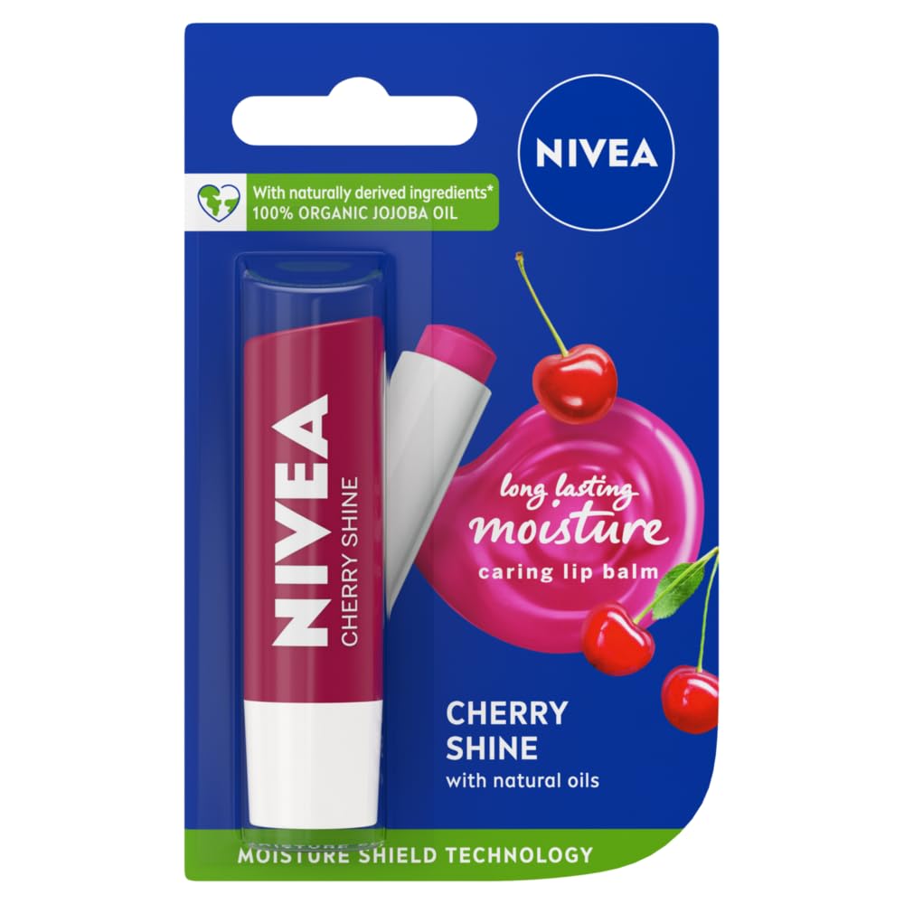 NIVEA Lip Balm, Cherry Shine, 4.8g, Pack of 12