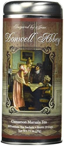 Mr. Knightley's Donwell Abbey Cinnamon Tea in a Beautiful Artistic Gift Tin. From the Inspired By Jane Austen Gourmet Tea Collection.