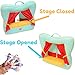 Finger Puppet Theater Stage by Better Line - Set Includes 6 Finger Family Puppets - Portable Plush Finger Puppet Theater is The Best Preschool Kids (Green)