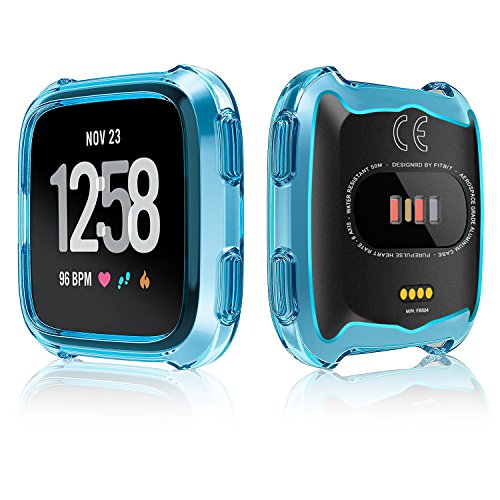 EZCO Fitbit Versa Case with Fitbit Versa Charger [3 +1 Pack], Exclusive Charging Cable (Can Charge with Case On), Soft TPU Protective Cover Shell Bumper Case Protector for Fitbit Versa Smartwatch - Thumbnail 2