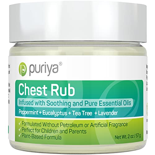 Puriya Chest Rub Cream Support for Congestion and Sinuses, Breathe Ease