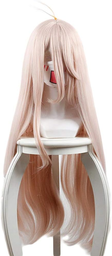 MUZI Iruma Miu Cosplay Wig, Anime Danganronpa Wigs for Halloween Party Fashion Show Synthetic Long Hair with Free Wig Cap