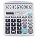 Calculator, Everplus Electronic Desktop Calculator with 12 Digit Large Display, Solar Battery LCD Display Office Calculator (Silver)