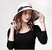 Home Prefer Womens Straw Sun Hat UPF50+ Wide Brim Floppy Hat Summer Beach Cap Cream