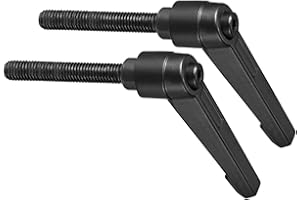 CoCud Clamping Lever Handles, M8 x 60mm Male Thread, Adjustable Quick Release Locking Rotating Bolt Knobs Black - (Applicatio