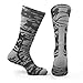 ChalkTalkSPORTS Athletic Half Cushioned Crew Socks | Mid Calf | Basketball Superelite | Camo Gray