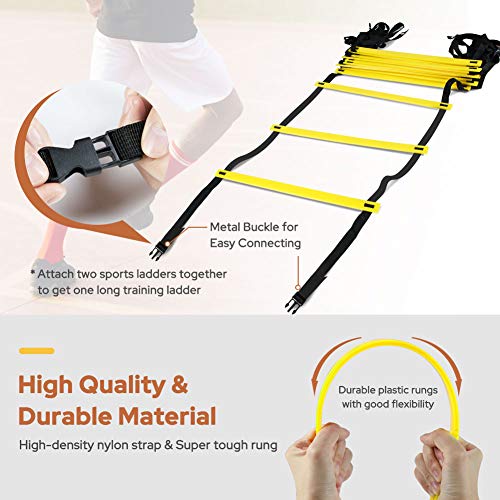 GHB Pro Agility Ladder Agility Training Ladder Speed 12 Rung 20ft with