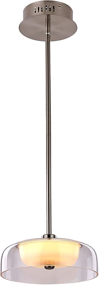 Todolz - Lámpara de techo colgante moderna con acabado de níquel