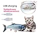 Electric Sensor Cat Wagging Fish Toy,Electric Doll Fish,Cat Funny Kick Fish Interactive Toy,Realistic Plush Flopping Fish Cat Toy,Cats Catnip Toys for Biting & Kicking (B)
