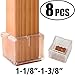 Anwenk Chair Leg Floor Protectors 8 Pack Silicone Square 1 1/8