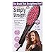 Simply Straight Ceramic Hair Straightening Brush, Black/Pink