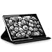 kwmobile Rotating Case Compatible with Huawei MediaPad T3 10 - Case PU Leather Tablet Cover with Stand - Black