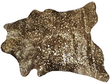 Natural Calf hide Rug by Narbonne Leather - Metallic Gold - 6,5 m2-90 cm x 75 cm - natural affordable luxury