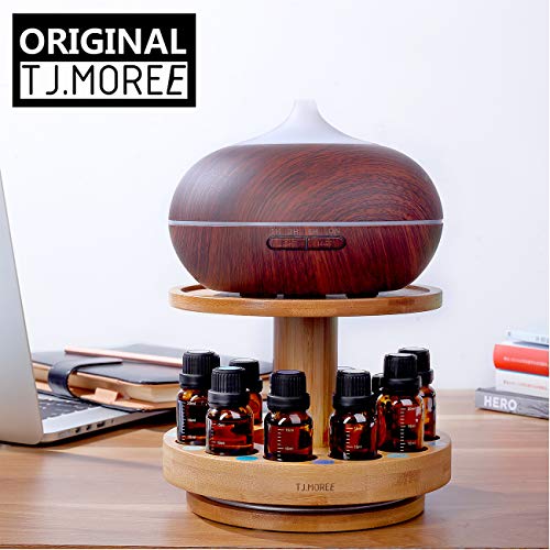 TJ.MOREE Bamboo Diffuser Holder Carousel 2 Tier Height Increase Rack