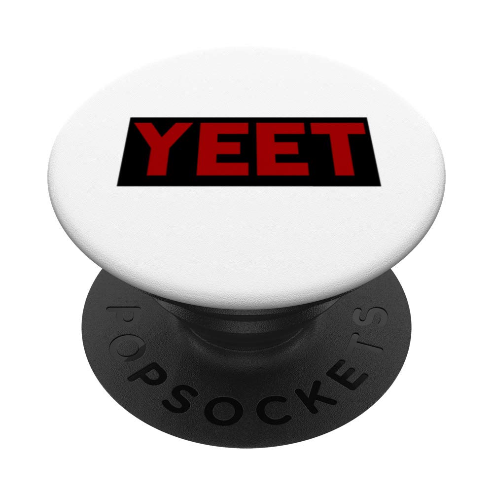 YEET Red Black & White Cool Grip Women Girls Boys Youth Men PopSockets PopGrip: Swappable Grip for Phones & Tablets