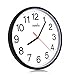 Hippih clock Black Wall Clock Silent Non Ticking Quality Quartz (1- Red)