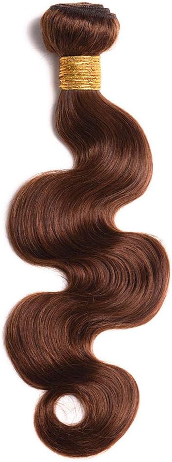 Black Rose Hair Brazilian Virgin Hair Body Wave One Bundle 16inch 100% Unprocessed Human Hair Weave Color 4# Medium Brown Brazilian Body Wave Hair Bundles,95-100g/piece