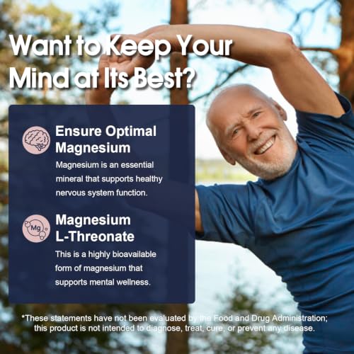 ZEBORA Magnesium L-Threonate 2000mg, High Absorption, 120 Vegan Capsules | Promotes Relaxation, Sleep Support & Wellness, Non-GMO, Gluten Free for Men & Women