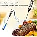 Digital Cooking Thermometer Instant and Accurate Read Long Probe LCD Display for Food Meat BBQ Milk and Candy-Black.