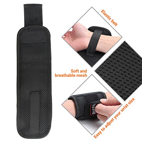 DIFFLIFE Magnetic Wristband, with 10 Strong Magnets for Holding Screws, Nails, Drilling Bits, Adjustable Wristband Tools with 2 Storage Pockets for Non-magnetic Perfect Gift for Men (Set of 1) - Thumbnail 4