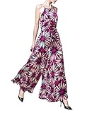 Floral Jumpsuits for Women Tall Maxi Jumpsuit Romper Off Shoulder Summer Pants