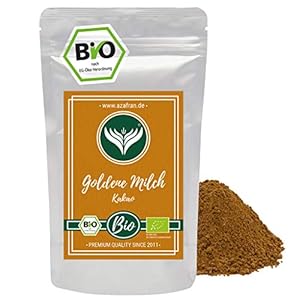 Azafran BIO Goldene Milch Kakao | Golden Milk Cocoa | Kurkuma Latte Schoko Gewürzmischung 250g