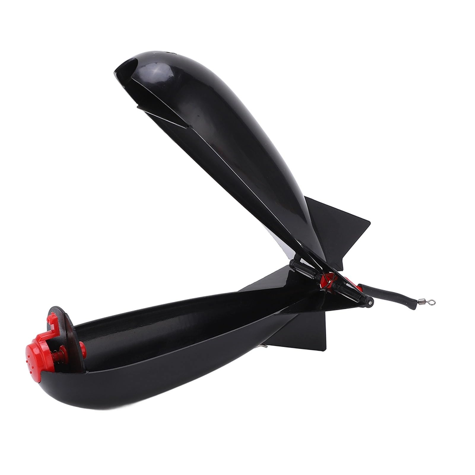 SPYMINNPOO Fishing Bait Thrower, Float Lure Dispenser with Water-Release Mechanism, Long-Distance Bait Launcher for Anglers (Black)