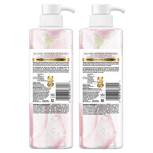 Amazon Com Pantene Shampoo And Sulfate Free Conditioner Kit Paraben And Dye Free Pro V Blends Soothing Rose Water 17 9 Fl Oz Twin Pack Beauty