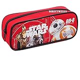 Star Wars Robot BB Character Authentic Licensed Single Zipper Pencil Case (Red)