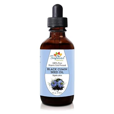 Premium Organic Black Seed Oil 4 oz - 100% Extra Virgin Pure Cold - Nigella Sativa Black komyn Sade - Immuunstelselondersteuning, vertering, gewrigte, hare Groei