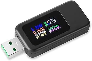 YOJOCK USB Tester Multimeter Digital 4-30V 0-6.5A, QC 3.0 Power Meter Voltage and Current Tester Detector, Volmeter Ammeter P