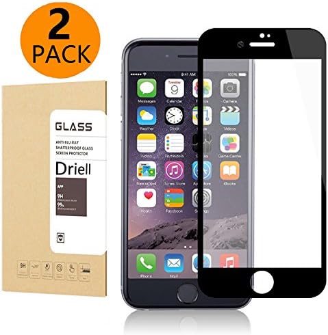 iPhone 7 Plus Screen Protector Filmmy Full Coverage Tempered Glass Screen Protector Film Edge to Edge Protection for Apple iPhone 7 Plus 5.5 Inch, Black(2 Pack)