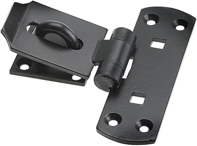 Merriway BH04493 150mm Heavy Duty Security Vertical Hasp and Staple Black