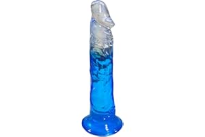 Realistic Dildos Feels Like Skin, 9 Inch Clear Dildo with Suction Cup for Hands-Free Play, Body-Safe Material and Adult Sex T