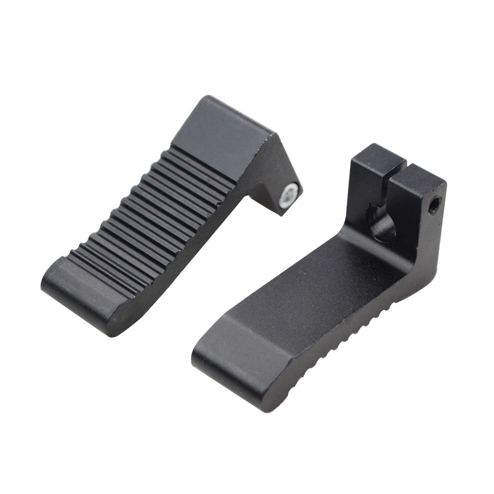 GOOFIT 1 Pair Small Foot Peg 7 shaped foot pedals Replacement For 2 Stroke 47cc 49cc Pocket Bike Black