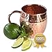 Moscow Mule Full Copper Mug – Authentic Solid Pure All Copper Cup – 16oz Rounded Old Fashioned Design – Hand Hammered Finish – By Stubborn Mule