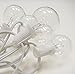 APMRUMGO US Outdoor Light String 100ft Globe Patio String Lights - 100 Foot White Light Strings w/Clear G40 Bulbs UL Edison Lights Include spares