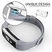 Fitbit Alta Bands,Greeninsync(TM) Smooth Finish Design Fitbit Alta Accessory Replacement Bands Small Coffee Slate Grey W Metal Clasp Unique Design Fatener for Man Women Kids