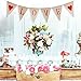TINKSKY Love Letters and Hearts Valentine's Day Bunting Banners Rustic Jute Burlap Pennant Flags Vintage Wedding Garland