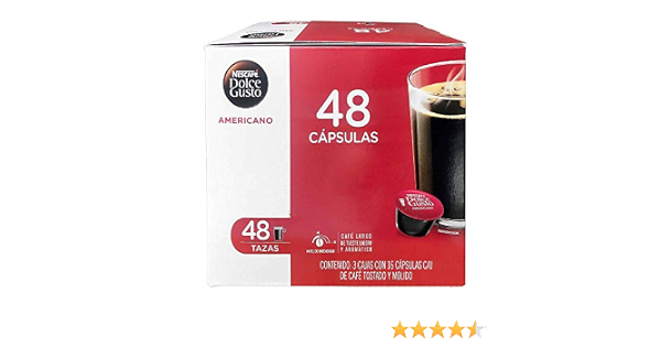 Dolce Gusto Café Americano, NESCAFÉ, 48 cápsulas (Presentación puede  variar) : Amazon.com.mx: Alimentos y Bebidas