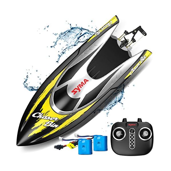 Ferngesteuertes Boot, SYMA 2.4GHz RC Boot für Schwimmbad und See, 25 km/h, Schnell boote mit Fernbedienung…