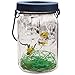 Solar Firefly LED Glass Lantern - Flickering Lightning Bug Mason Jar Light