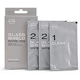 Nasiol GlasShield Wipe-On Nano Rain Repellent Wipe Kit, Ceramic Coating for Windshield, Quick &amp; Easy Application, Easy to Clean, Car Rain-Repellant, Durable Lasts for 15,000 Miles