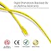 GearIT Cat 6 Ethernet Cable (10-Pack 10 Feet) Cat6 Network Patch, 10Gbps, RJ45, Snagless Cord, Gold-Plated Connectors, Internet for PC, TV, Tablet, Router, Printer, Servers, IT Data Center - Yellow